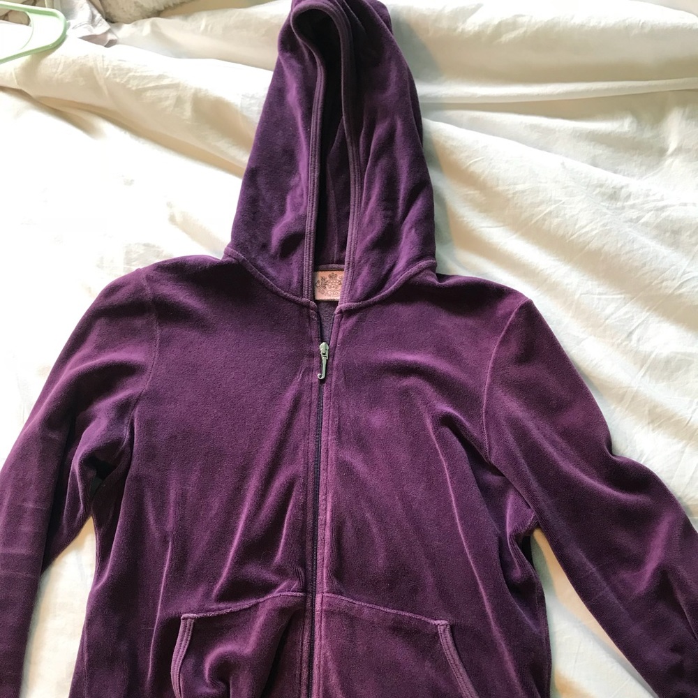 Vintage Juicy couture purple velour track jacket